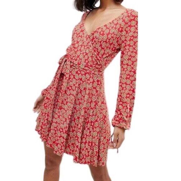 NWT Free People Pradera Wrap Mini Dress - Picture 5 of 7